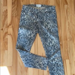 Current/Elliott Python Print Jeans